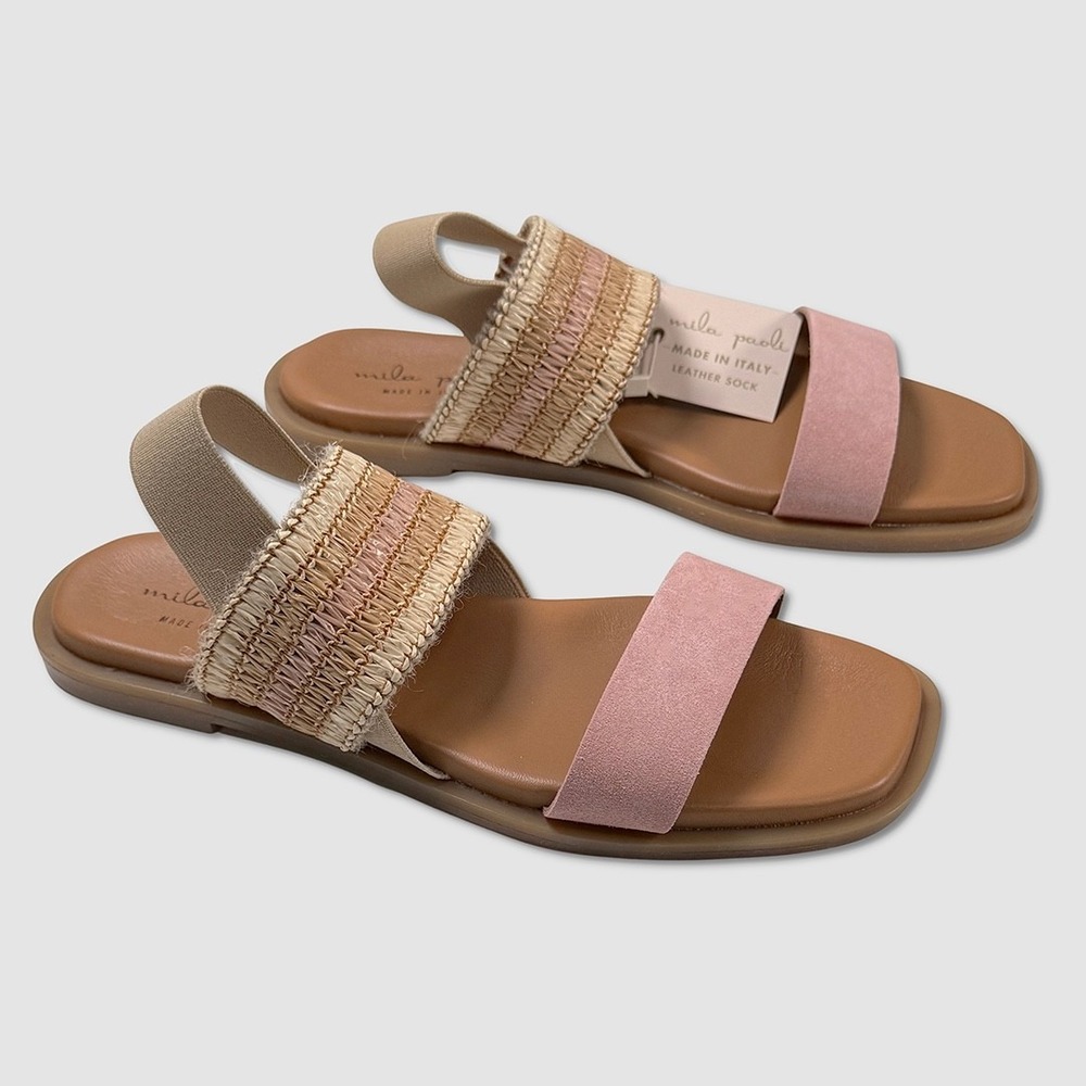 Mila Paoli San Giorgio Sandals - NEW Womens 7.5 Blush / Natural - #49883-CL1